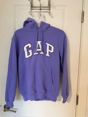 Oversized Super Soft GAP Purple Hoodie with White Logo